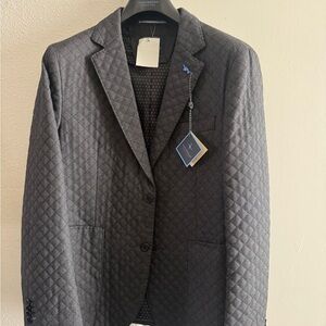 Tailorbyrd Charcoal Textured Blazer
